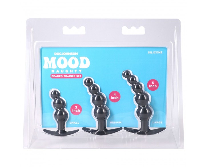 Набір анальних іграшок Doc Johnson Mood Naughty Beaded Trainer Set