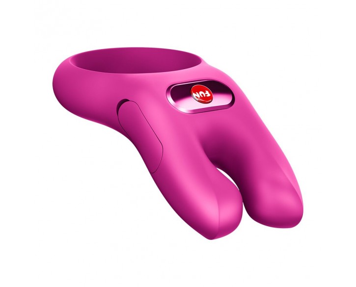 Ерекційне віброкільце з подвійною стимуляцією клітора Fun Factory NŌS CLASSIC Magenta, 2 мотори