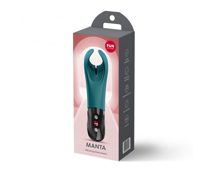 Вібратор для пеніса Fun Factory MANTA Bottle Green, підходить для парних ігор