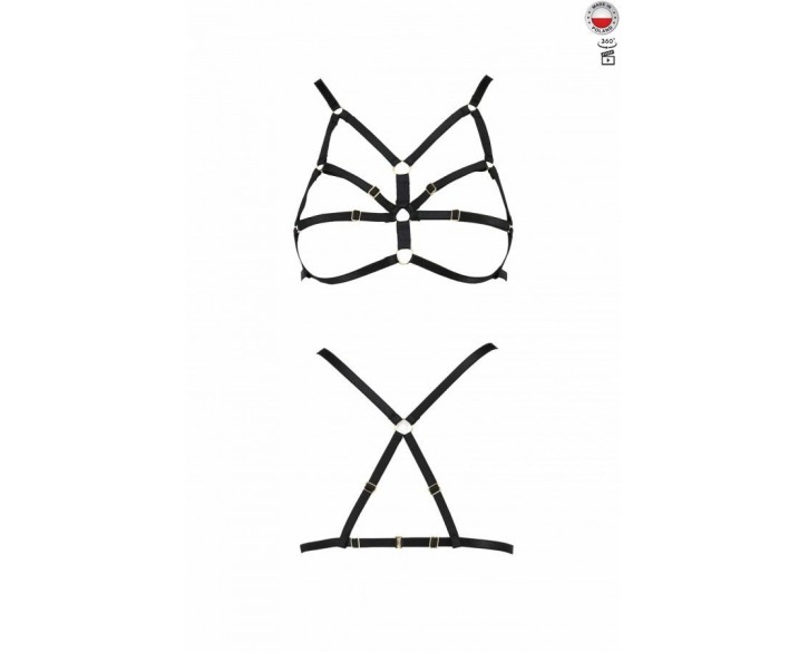 Бюстгальтер-стрепы ARMANDA BRA black XXL/XXXL - Passion Exclusive