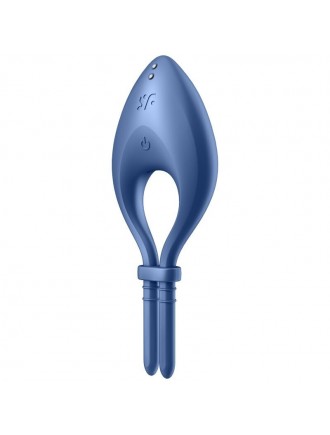 Ерекційне смарт-віброкільце ласо з регулюванням розміру Satisfyer Bullseye Blue