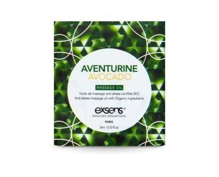 Пробник масажної олії EXSENS Anti-Stress Aventurine Avocado 3мл