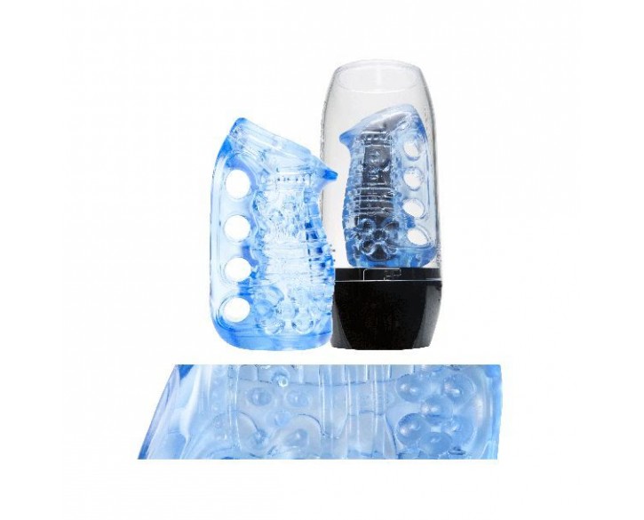 Мастурбатор Fleshlight Fleshskins Grip Blue Ice, надійна фіксація на руці, відмінно для пар та мінет