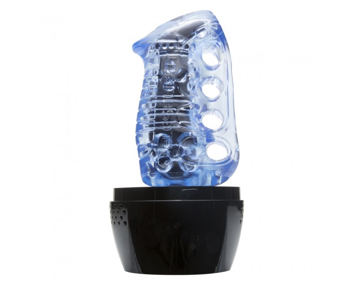 Мастурбатор Fleshlight Fleshskins Grip Blue Ice, надійна фіксація на руці, відмінно для пар та мінет