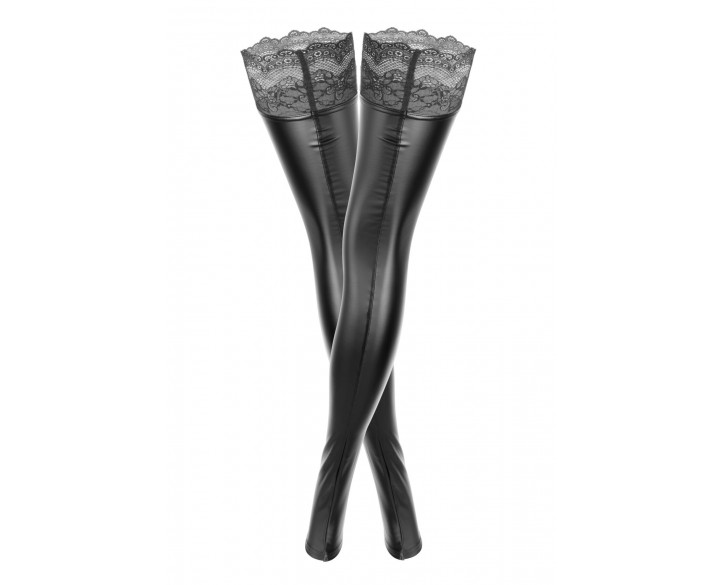 Панчохи Noir Handmade F135 Powerwetlook stockings - S