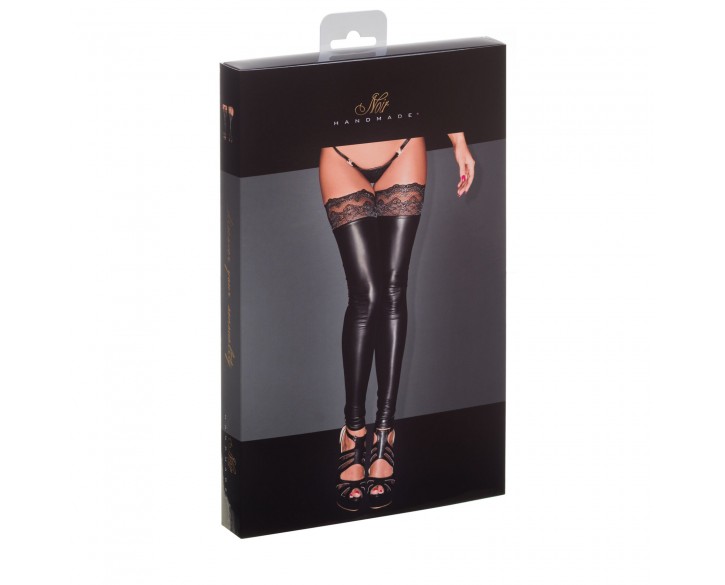 Панчохи Noir Handmade F135 Powerwetlook stockings - S