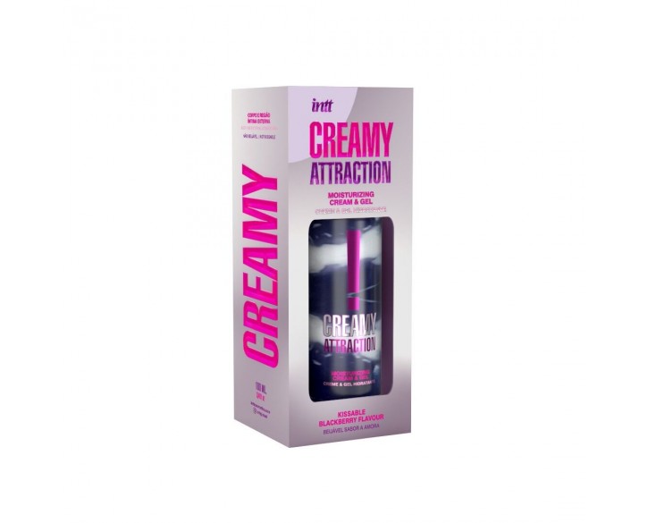 Зволожувальний крем-гель 2в1 Intt Creamy Attraction Blackberry 100мл для всього тіла, смак ожини