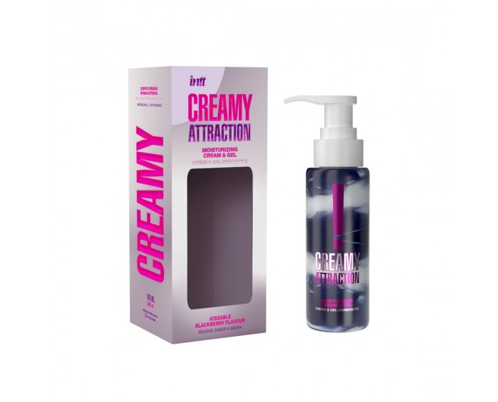 Зволожувальний крем-гель 2в1 Intt Creamy Attraction Blackberry 100мл для всього тіла, смак ожини