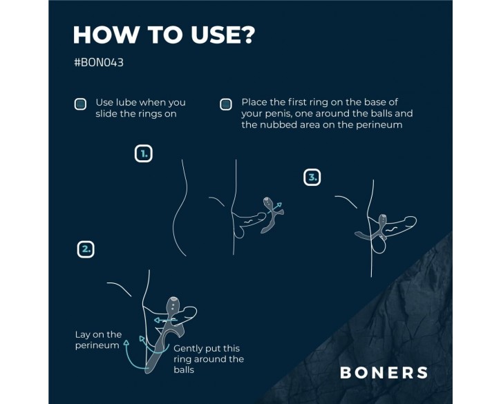 Ерекційне кільце Boners Triple Cockring
