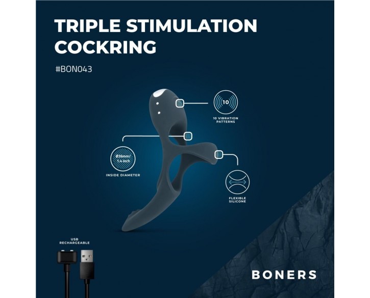Ерекційне кільце Boners Triple Cockring