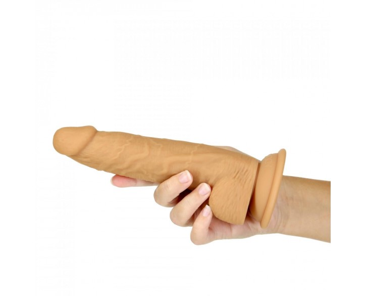 Фалоімітатор Naked Addiction - 8″ Silicone Dual Density Dildo Vanilla, віброкуля в подарунок