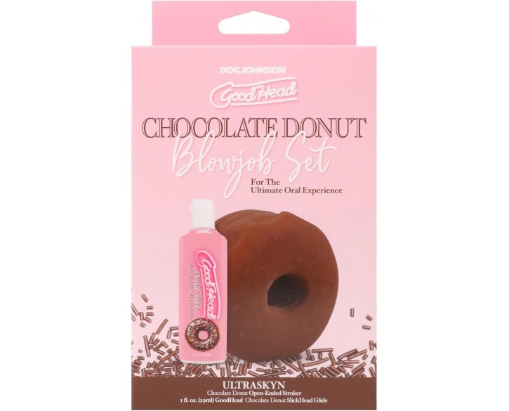 Набір для мінету Doc Johnson GoodHead Chocolate Donut Blowjob Set