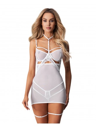 Бебі-долл Obsessive Arrowel White chemise S/M