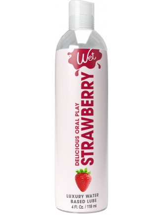 Лубрикант на водній основі Wet Oral Play Strawberry (118 мл), їстівний, без цукру