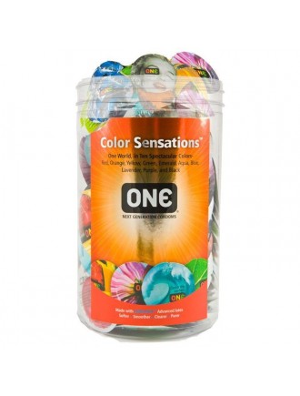 Набір презервативів ONE Color Sensations 100 шт, мегапак тюб