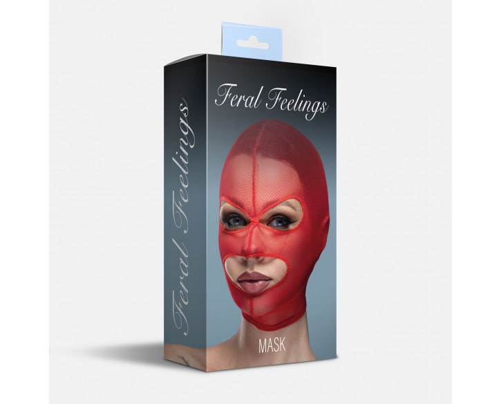 Маска сітка з відкритим ротом та очима Feral Feelings - Mask Red