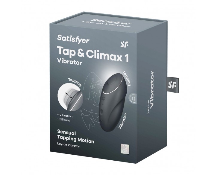 Вібростимулятор-пульсатор Satisfyer Tap & Climax 1 Grey, ефект постукування пальцем, 2 мотори