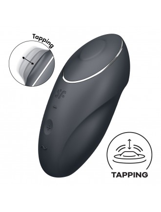 Вібростимулятор-пульсатор Satisfyer Tap & Climax 1 Grey, ефект постукування пальцем, 2 мотори