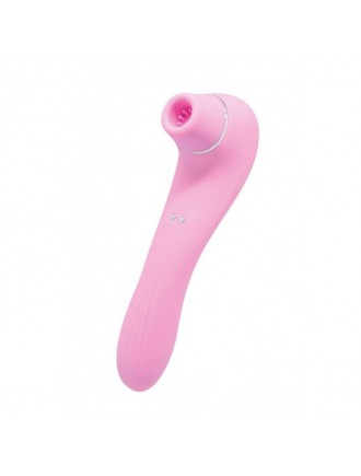 Вакуумний стимулятор з вібрацією Wooomy Smoooch Pink Clitoral Suction & Vibration, 10х2 режимів