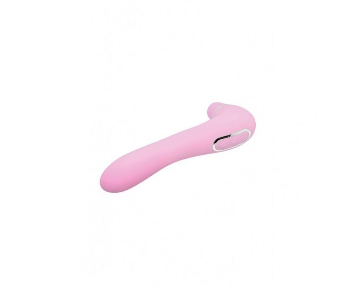 Вакуумний стимулятор з вібрацією Wooomy Smoooch Pink Clitoral Suction & Vibration, 10х2 режимів