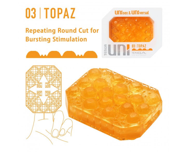 Мастурбатор Tenga UNI Topaz