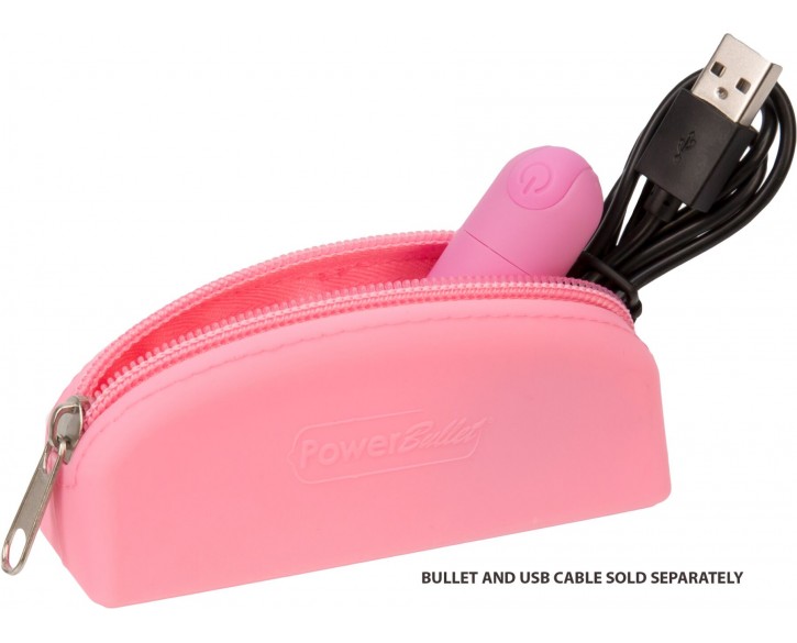 Сумка для зберігання секс-іграшок PowerBullet - Silicone Storage Zippered Bag Pink