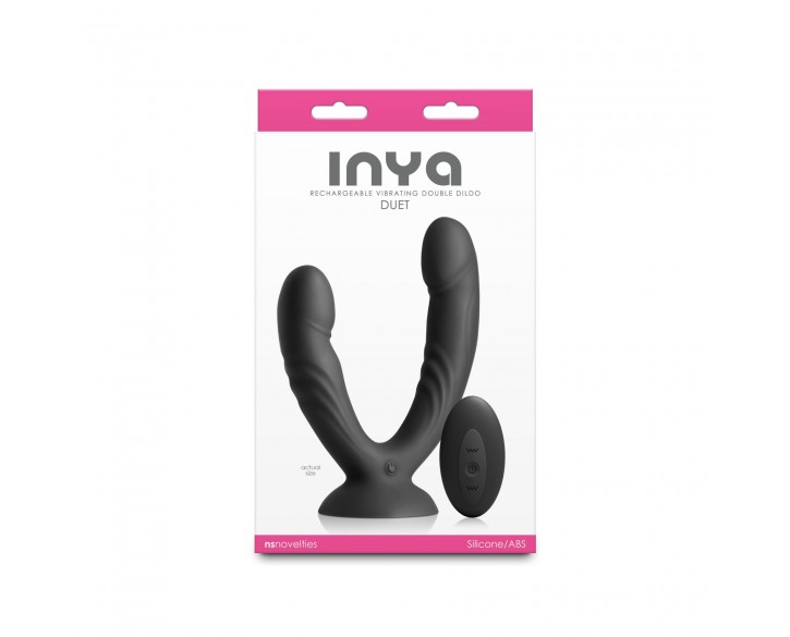 Подвійний ділдо з вібрацією NS Novelties INYA - Duet - Black