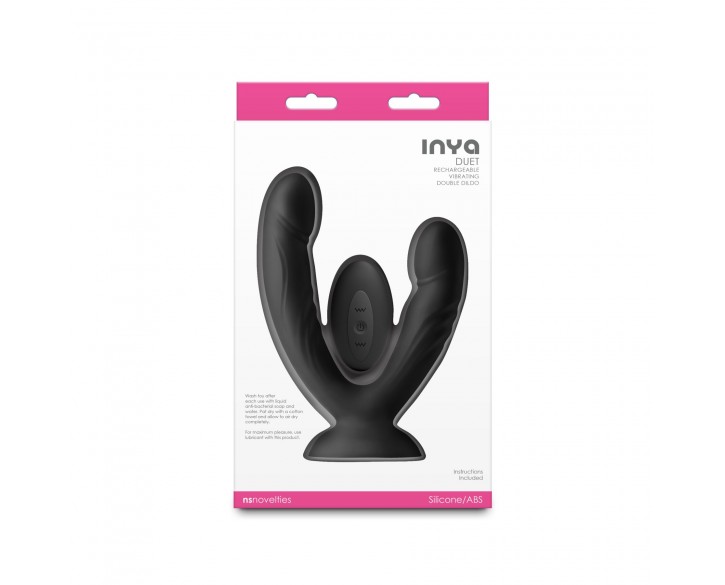 Подвійний ділдо з вібрацією NS Novelties INYA - Duet - Black