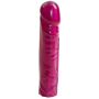 Фалоімітатор Doc Johnson Radiant Gems 8 Inch Fuchsia, діаметр 4,3 см, антибактеріальний ПВХ