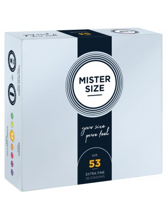 Презервативи Mister Size - pure feel - 53 (36 condoms), товщина 0,05 мм