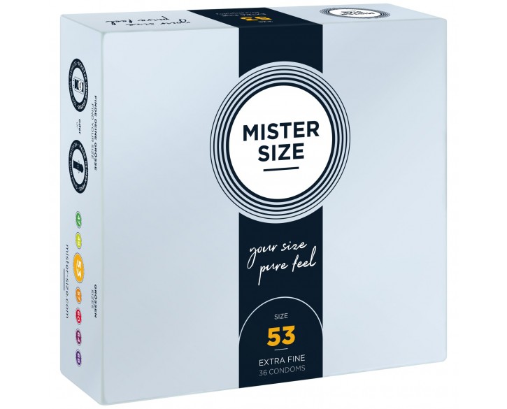 Презервативи Mister Size - pure feel - 53 (36 condoms), товщина 0,05 мм