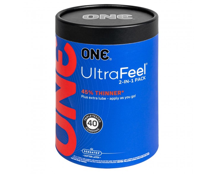 Презервативи ONE Ultra Feel 40 шт, подарункова упаковка тюб