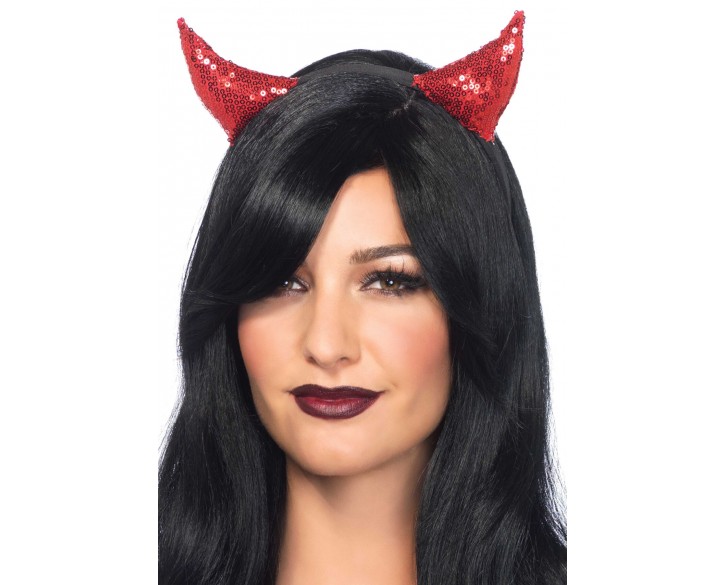 Диявольські ріжки з паєтками Leg Avenue Sequin devil horns