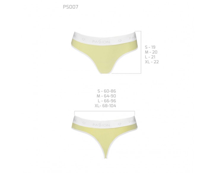 Спортивні трусики-стрінги Passion PS007 PANTIES yellow, size M