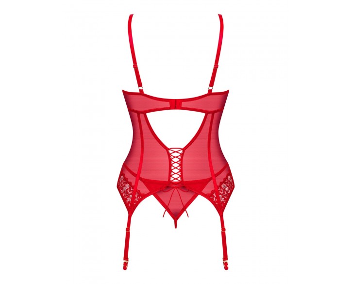 Корсет Obsessive Ingridia corset & thong XS/S