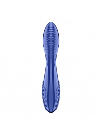 Двосторонній скляний дилдо Satisfyer Dazzling Crystal 2 Blue