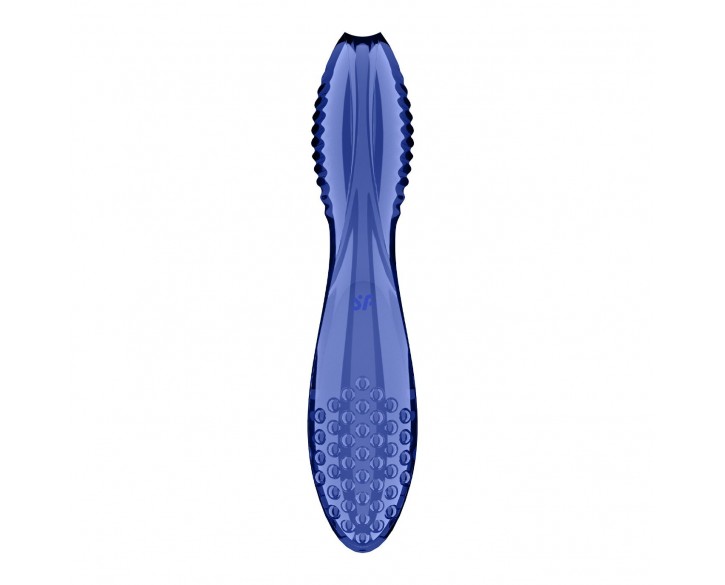 Двосторонній скляний дилдо Satisfyer Dazzling Crystal 2 Blue