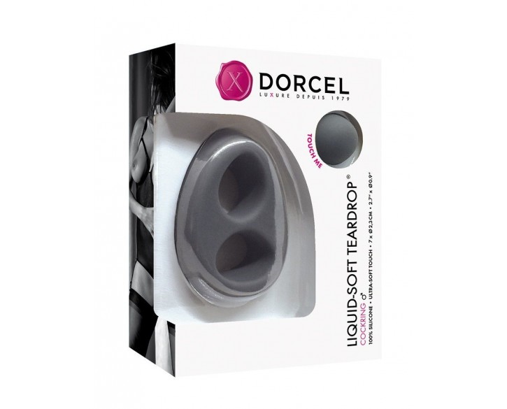 Ерекційне кільце Dorcel Liquid-Soft Teardrop для члена і мошонки, soft-touch силікон