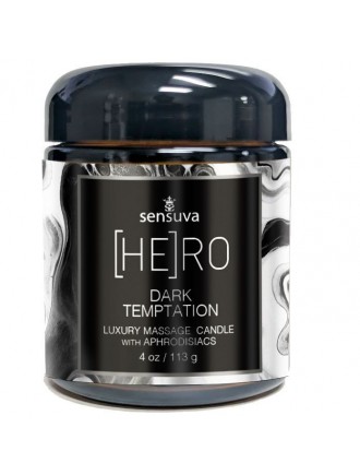 Масажна свічка Sensuva [HE]RO Dark Temptation Massage Oil Candle 113г