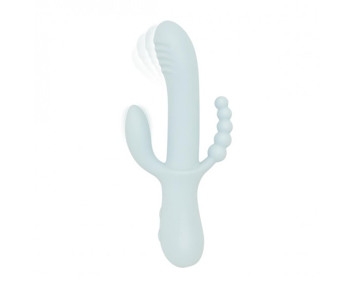 Вібратор-кролик Good Vibes Only - SAGE Triple Stimulation Vibe Soft Silicone - Blue
