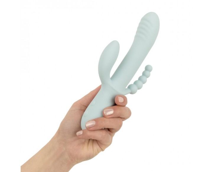 Вібратор-кролик Good Vibes Only - SAGE Triple Stimulation Vibe Soft Silicone - Blue