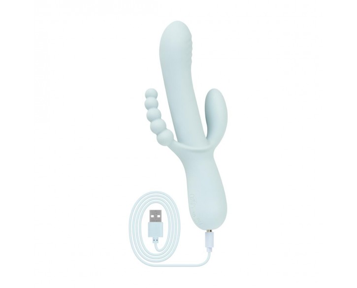 Вібратор-кролик Good Vibes Only - SAGE Triple Stimulation Vibe Soft Silicone - Blue
