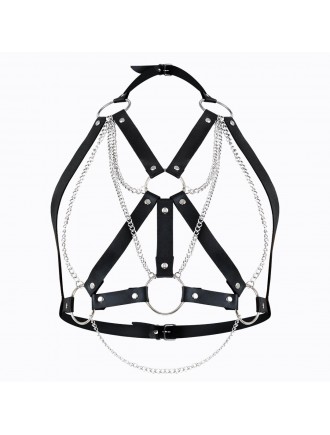 Портупея жіноча Art of Sex - Aiden Leather harness, Чорна XS-M