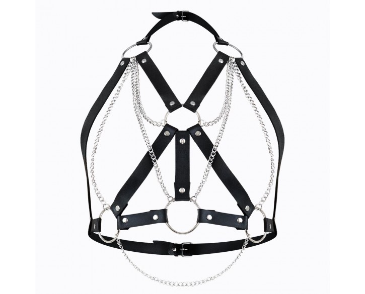 Портупея жіноча Art of Sex - Aiden Leather harness, Чорна XS-M