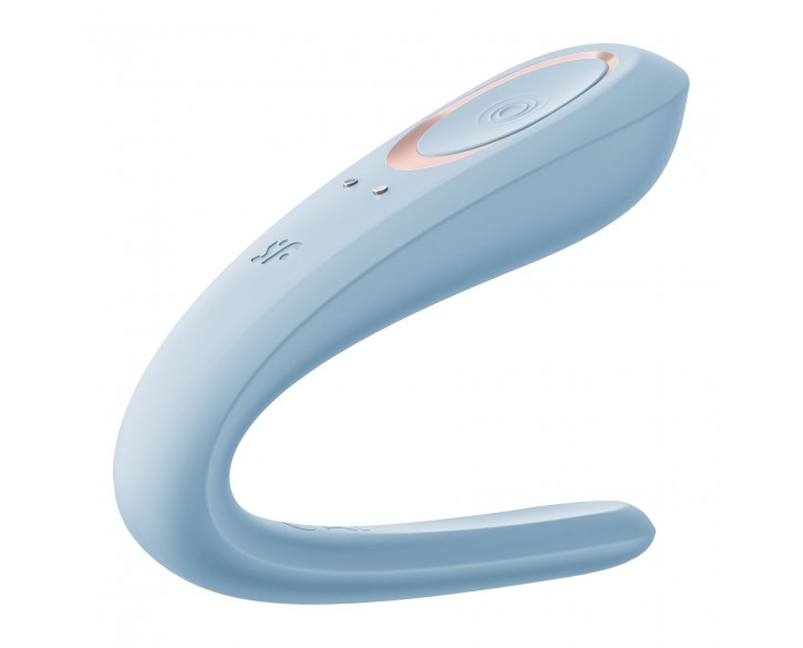 Вібратор для пар Satisfyer Double Classic Light Blue з одним моторчиком