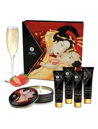 Подарунковий набір Shunga GEISHAS SECRETS – Sparkling Strawberry Wine: для шикарної ночі вдвох