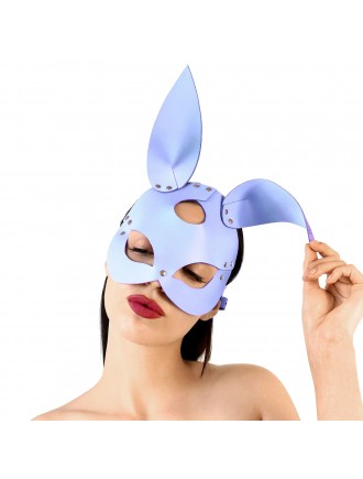 Шкіряна маска Зайчика Art of Sex - Bunny mask, колір Лавандовий