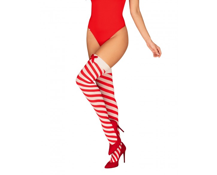Панчохи Obsessive Kissmas stockings L/XL