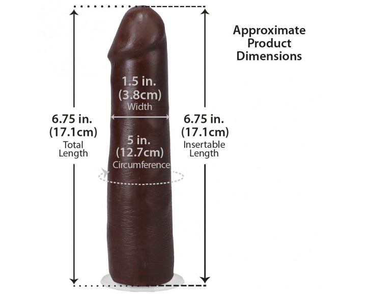 Фалоімітатор Doc Johnson The Realistic Cock ULTRASKYN - 7 Inch Chocolate
