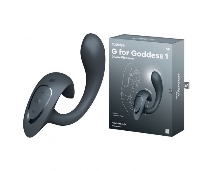 Вагінально-кліторальний вібратор Satisfyer G for Goddess 1 Dark Grey, 2 мотори